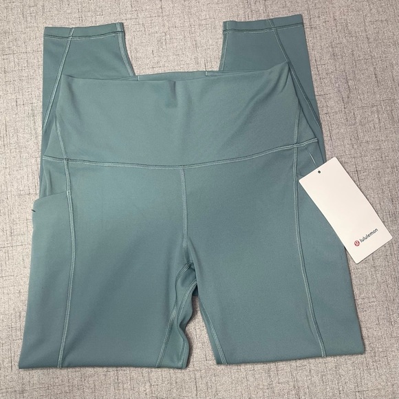 Lululemon Align High Rise Pants Leggings with Pockets Tidewater Teal Nwt - Picture 6 of 9